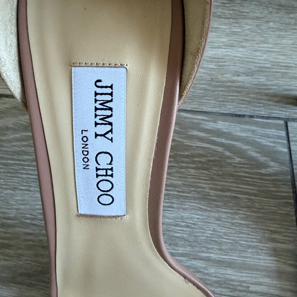 Jimmy Choo Blush Pearl Pearl Embellished Heels - Picture 4 of 14